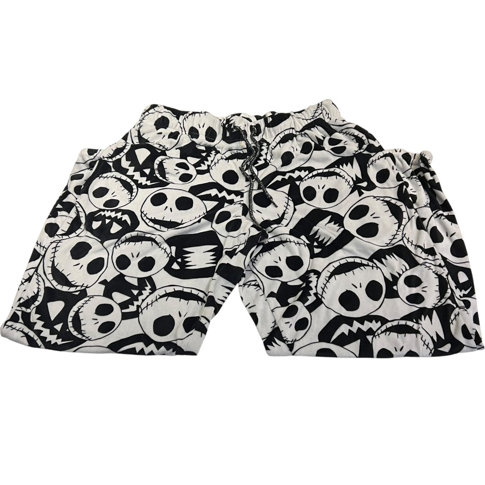 Nightmare Before Christmas Jack Skellington Black White Capri Pants Size Medium